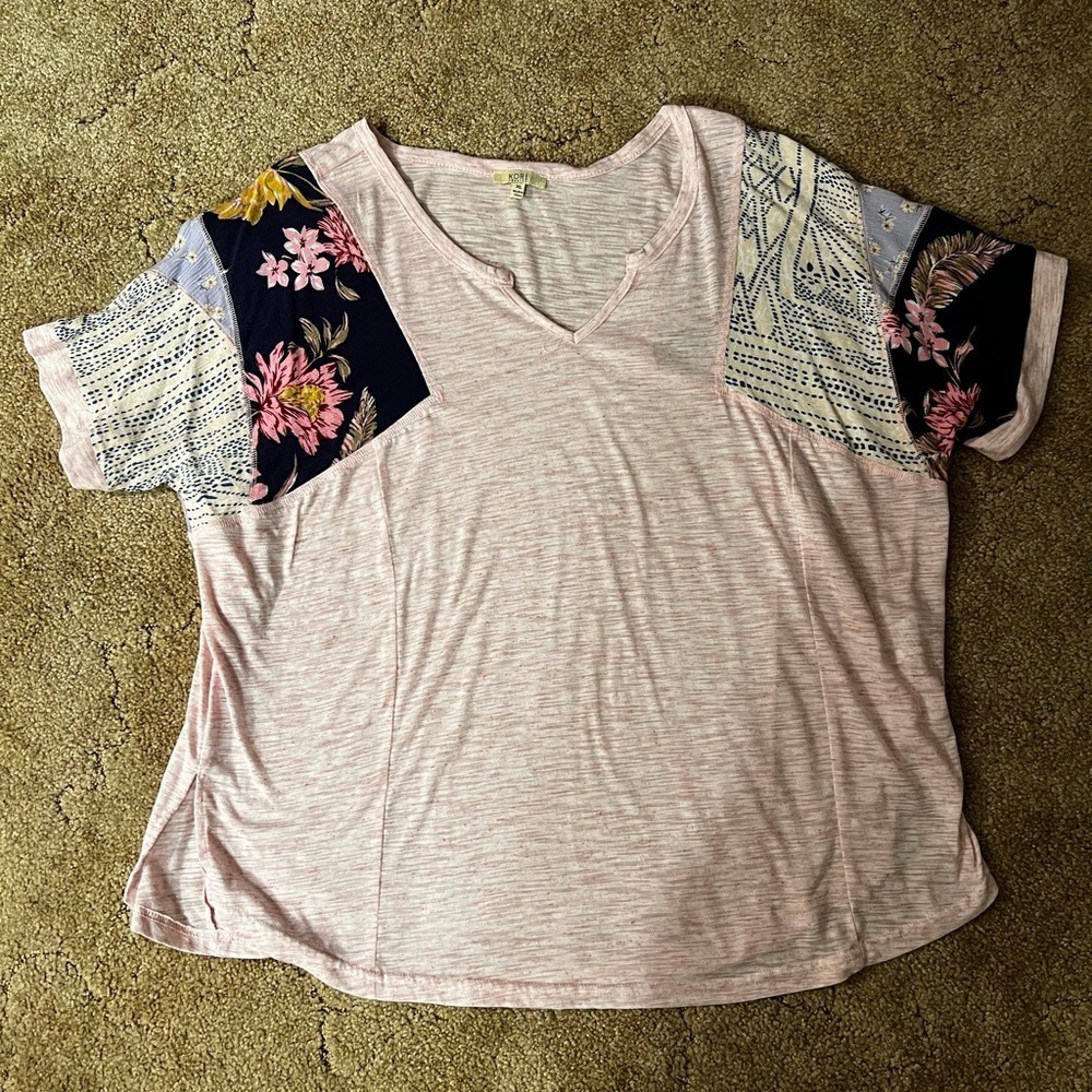 Kori White Cream Raglan Short Sleeve Boxy Tee